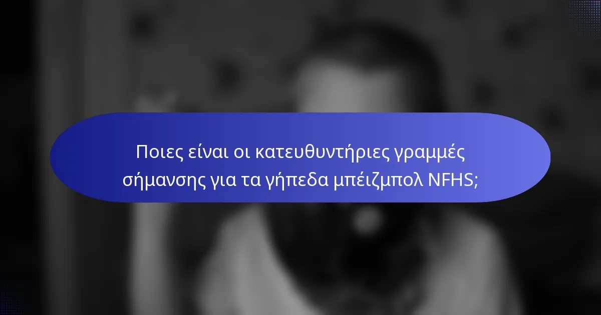 Ποιες είναι οι κατευθυντήριες γραμμές σήμανσης για τα γήπεδα μπέιζμπολ NFHS;
