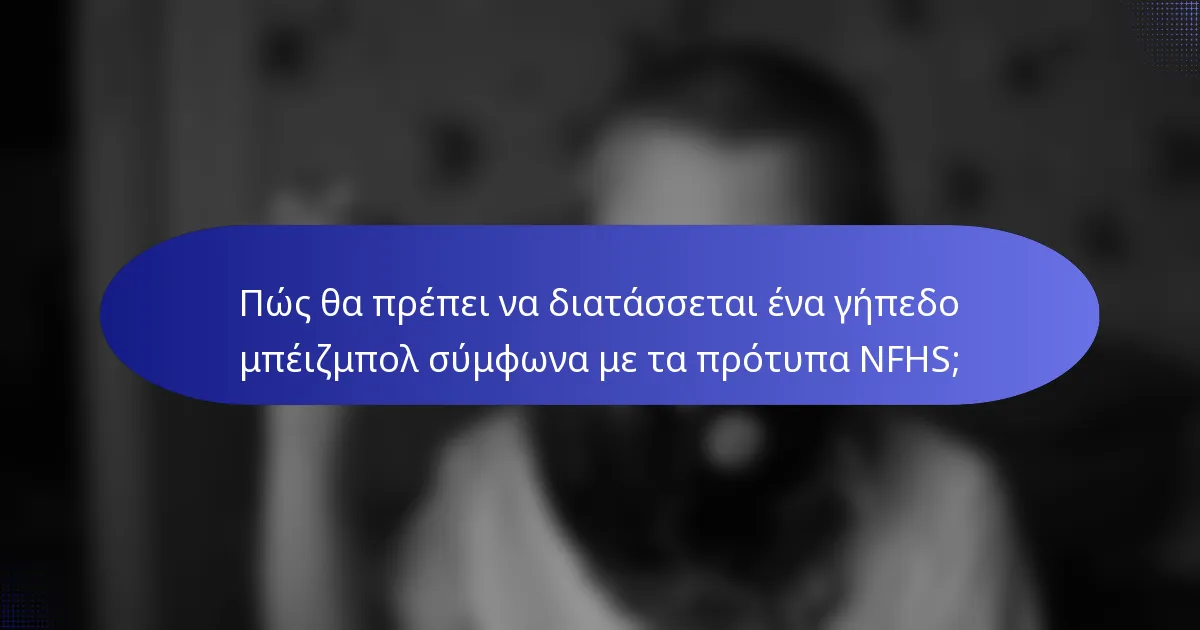 Πώς θα πρέπει να διατάσσεται ένα γήπεδο μπέιζμπολ σύμφωνα με τα πρότυπα NFHS;